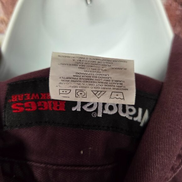 Men's WRANGLER Riggs Workwear Button Down Utility Denim Shirt Medium - Picture 8 of 8